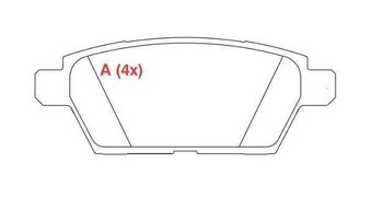 PASTILHA FREIO FORD FUSION Sedan 2.3 SEL EIXO TRASEIRO 2006 2009 110,8X42,3X14,3