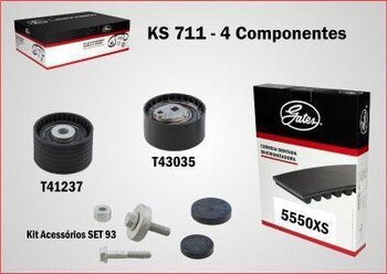 KIT CORREIA DENTADA RENAULT DUSTER (HS_) 2.0 Flex 4x4 (HSAR, HSJJ) 2016 2020 30x20x10