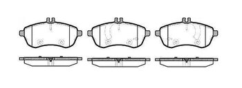 PASTILHA FREIO MERCEDES-BENZ 100 Caixa (631) C 180 Kompressor (204.246) DIANT 2007 EM DIANTE 146,2X71,5X20,6