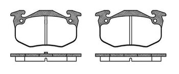 PASTILHA FREIO PEUGEOT 306 Hatch (7A, 7C, N3, N5) 2.0 XSi EIXO TRASEIRO 1993 1997 105,2X54,8X11