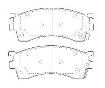 PASTILHA FREIO MAZDA 626 IV (GE) 2.0 i (GE10S1) EIXO DIANTEIRO 1994 1997 131X51,1