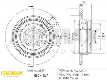 KIT 2 PÇs DISCO FREIO LAND ROVER RANGE ROVER III (L322) 5.0 SC V8 4x4 TRAS 2009 2013 36x36x12