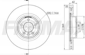 DISCO FREIO LAND ROVER RANGE ROVER SPORT II (L494) 3.0 D300 MHEV 4x4 EIXO DIANTEIRO 2020 EM DIANTE 62