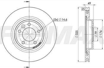 KIT 2 PÇs DISCO FREIO LAND ROVER DISCOVERY V (L462) 3.0 SCV6 4x4 EIXO TRASEIRO 2017 EM DIANTE 49