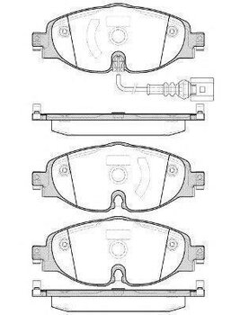 PASTILHA FREIO VW PASSAT B8 (3G2, CB2) 2.0 TSI Comfortline Highline EIXO DIANTEIRO 2015 2020 160,2X64,5X20,4