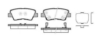 PASTILHA FREIO HYUNDAI ELANTRA V Sedan (MD, UD) 1.8 GLS EIXO TRASEIRO 2011 2013 99,8X15,5X41,2