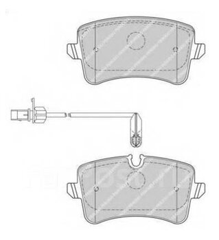 PASTILHA FREIO AUDI Q5 (8RB) 2.0 TFSI quattro EIXO TRASEIRO 2009 2012 116,4X17,5