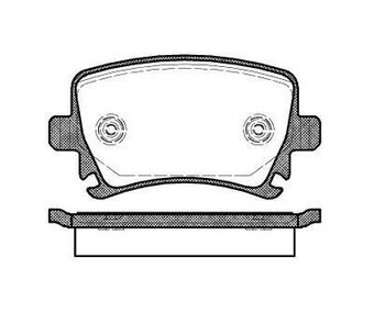 PASTILHA FREIO AUDI A3 Sportback (8PA) 2.0 quattro EIXO TRASEIRO 2008 2013 105,5X56,5X16