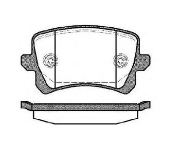 PASTILHA FREIO AUDI Q3 (8UB, 8UG) 1.4 TSI EIXO TRASEIRO 2015 2017 105,5X56,4X17