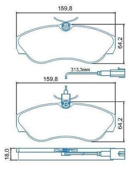 PASTILHA FREIO FIAT 127 2.5 TDI Panorama/Combinato DIANT 1994 2002