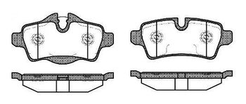 PASTILHA FREIO MINI MINI CLUBMAN (R55) Cooper S EIXO TRASEIRO 2008 2012 95,5X17,0