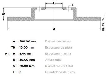 KIT 2 PÇs DISCO FREIO MINI MINI PACEMAN HATCH PEQUENO (R61) Cooper S TRAS 2013 2015 29x29x12