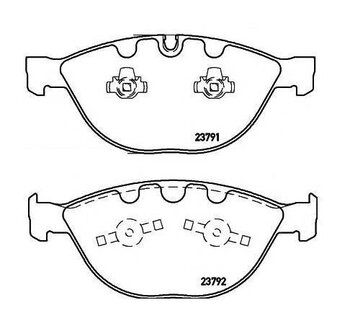 PASTILHA FREIO BMW 7 (E65, E66, E67) 750 i, Li EIXO DIANTEIRO 2005 2008 79,2X193,2X20,4