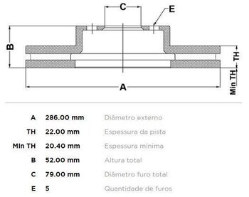 KIT 2 PCs DISCO FREIO BMW 3 (E36) 318 is M Sport EIXO DIANTEIRO 1993 1995 29X29X12