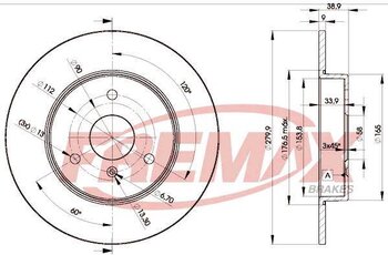 KIT 2 PÇs DISCO FREIO SMART FORTWO Cabrio (451) 1.0 (451.431, 451.480) DIANT 2007 EM DIANTE 29X29X12