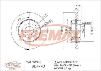 KIT 2 PÇs DISCO FREIO NISSAN MARCH IV (K13K, K13KK) 1.0 Flex EIXO DIANTEIRO 2014 2015 27x27x12