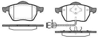 PASTILHA FREIO AUDI A3 Sportback (8PA) 2.0 TFSI EIXO DIANTEIRO 2008 2014 72,9X156,4X20