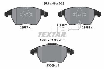 PASTILHA FREIO VW JETTA VI (162, 163, AV3, AV2) 1.4 TSI EIXO DIANTEIRO 2016 2018 20,3