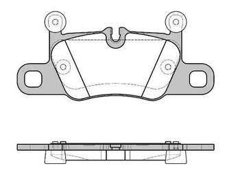 PASTILHA FREIO PORSCHE 911 (991) 3.0 Carrera EIXO TRASEIRO 2016 2019 187,5X81,9X16,2