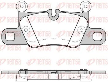 PASTILHA FREIO PORSCHE 911 (991) 3.4 Carrera EIXO TRASEIRO 2011 2015 187,5X81,9X16,2