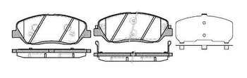 PASTILHA FREIO HYUNDAI GRAND SANTA FÉ 3.3 Tração integral EIXO DIANTEIRO 2014 2017 156,9X60,9X16