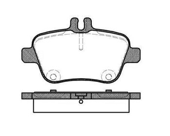 PASTILHA FREIO MERCEDES-BENZ 100 Caixa (631) B 200 Natural Gas Drive (242.848) TRAS 2012 EM DIANTE 106,6X59,1X18,5