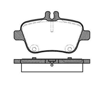 PASTILHA FREIO MERCEDES-BENZ SLK (R172) 200 (172.448) EIXO TRASEIRO 2011 2012 106,2X59,0