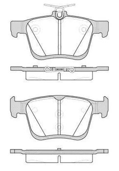 PASTILHA FREIO VW APOLLO tres volumes 2.0 TRAS 2015 EM DIANTE 123,00X16,20