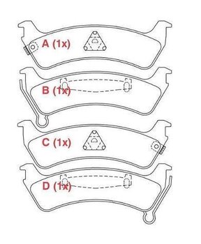PASTILHA FREIO JEEP WRANGLER I (YJ, SJ_) 4.0 Sport 4x4 EIXO TRASEIRO 1987 1995 45,3X15