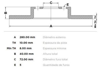 KIT 2 PÇs DISCO FREIO FORD FUSION Sedan 2.3 SEL DIANT 2006 2009 29X29X12