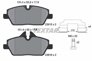 PASTILHA FREIO BMW 1 (E87) 120 i EIXO DIANTEIRO 2004 2007 17,8