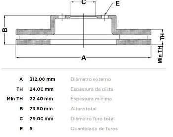 KIT 2 PÇs DISCO FREIO BMW 3 (E90) 325 i EIXO DIANTEIRO 2004 2011 32X32X12