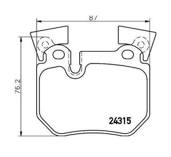 PASTILHA FREIO BMW 3 (E90) 330 i M Sport EIXO TRASEIRO 2005 2011 85,4X76,1X16,8