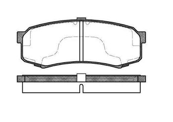 PASTILHA FREIO MITSUBISHI PAJERO IV (V8_W, V9_W) 3.2 DI-D FULL 3D 4WD (V98W, V88W) EIXO TRASEIRO 2010 2021 115,9X43,9X15