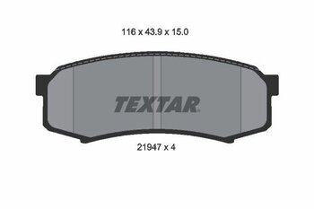 PASTILHA FREIO MITSUBISHI PAJERO IV (V8_W, V9_W) 3.2 DI-D FULL 3D 4WD (V98W, V88W) EIXO TRASEIRO 2010 2021 116X43,9X15