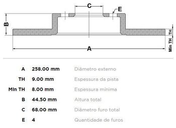 KIT 2 PÇs DISCO FREIO NISSAN 300 2.0 1990 1996 26X26X12