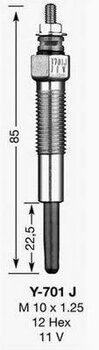 VELA AQUECEDORA KIA BESTA Furgão 2.7 D 16L 1993 1999 12X3X3