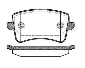 PASTILHA FREIO AUDI Q5 (8RB) 2.0 TFSI quattro EIXO TRASEIRO 2009 2012 116,5X59X17,7