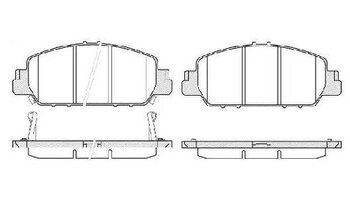 PASTILHA FREIO HONDA ACCORD IX Sedan (CR) 2.4 EX (CR2) 2013 2014 148,6X60,7X16,8