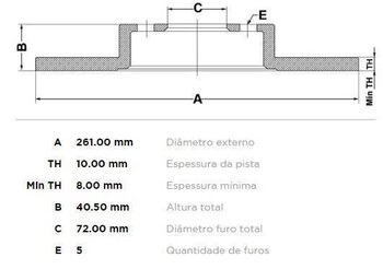 KIT 2 PÇs DISCO FREIO MAZDA MX-5 I (NA) 1.8 (NA8C) TRAS 1993 1997 27X27X12