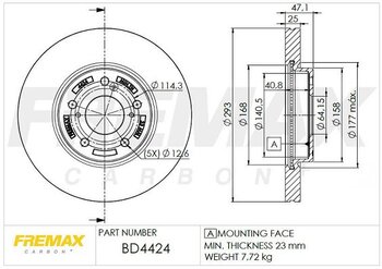 KIT 2 PÇs DISCO FREIO HONDA ACCORD VIII (CP) 3.5 LX V6 (CP3) 2007 2012 47