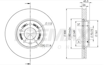 KIT 2 PÇs DISCO FREIO CHEVROLET EQUINOX 2.0 LT 2017 2020 45,6