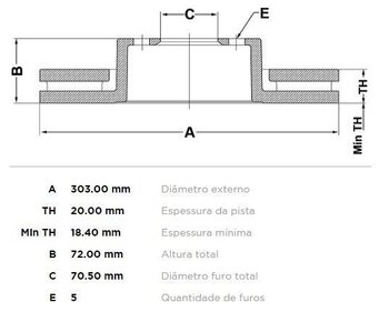 KIT 2 PÇs DISCO FREIO CHEVROLET CAPTIVA SPORT 2.4 VVT 2009 2011 72