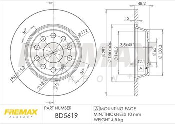 KIT 2 PCs AUDI A3 (8P1) 1.6 EIXO TRASEIRO 2005 2012 48,2