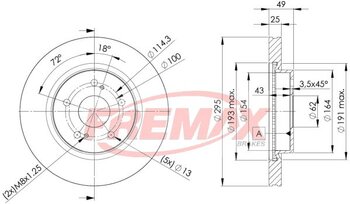 KIT 2 PÇs DISCO FREIO SUZUKI GRAND VITARA II (JT, TE, TD) 2.0 Limited Edition (JB420) EIXO DIANTEIRO 2010 2016 49