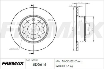 KIT 2 PÇs DISCO FREIO VW EOS (1F7, 1F8) 2.0 TFSI EIXO TRASEIRO 2006 2010 51,5