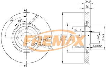 KIT 2 PÇs PEUGEOT 308 CC (4B_) 1.6 EIXO DIANTEIRO 2012 2015 34,5