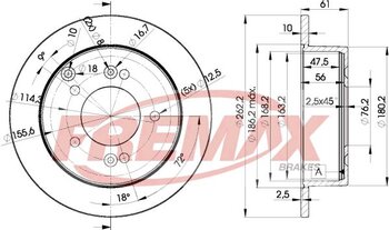 KIT 2 PCs DISCO FREIO KIA MAGENTIS II (MG) 2.0 EX EIXO TRASEIRO 2008 2010 61