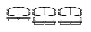 PASTILHA FREIO MITSUBISHI ECLIPSE II (D3_A) 2000 GT 16V EIXO TRASEIRO 1995 1999 107,8X40,9X15,5