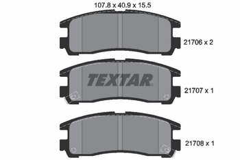 PASTILHA FREIO MITSUBISHI PAJERO TR4 (H7_W, H6_W) 2.0 Flex EIXO TRASEIRO 2012 2015 107,8X40,9X15,5